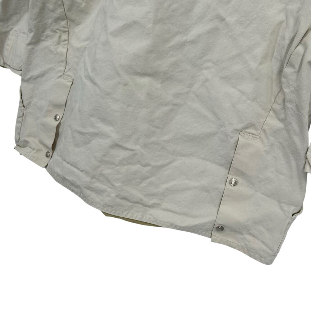 VTG 90s Men's Cream White J. Peterman Collared Canvas Chore Workwear Jacket XL - Picture 12 of 14